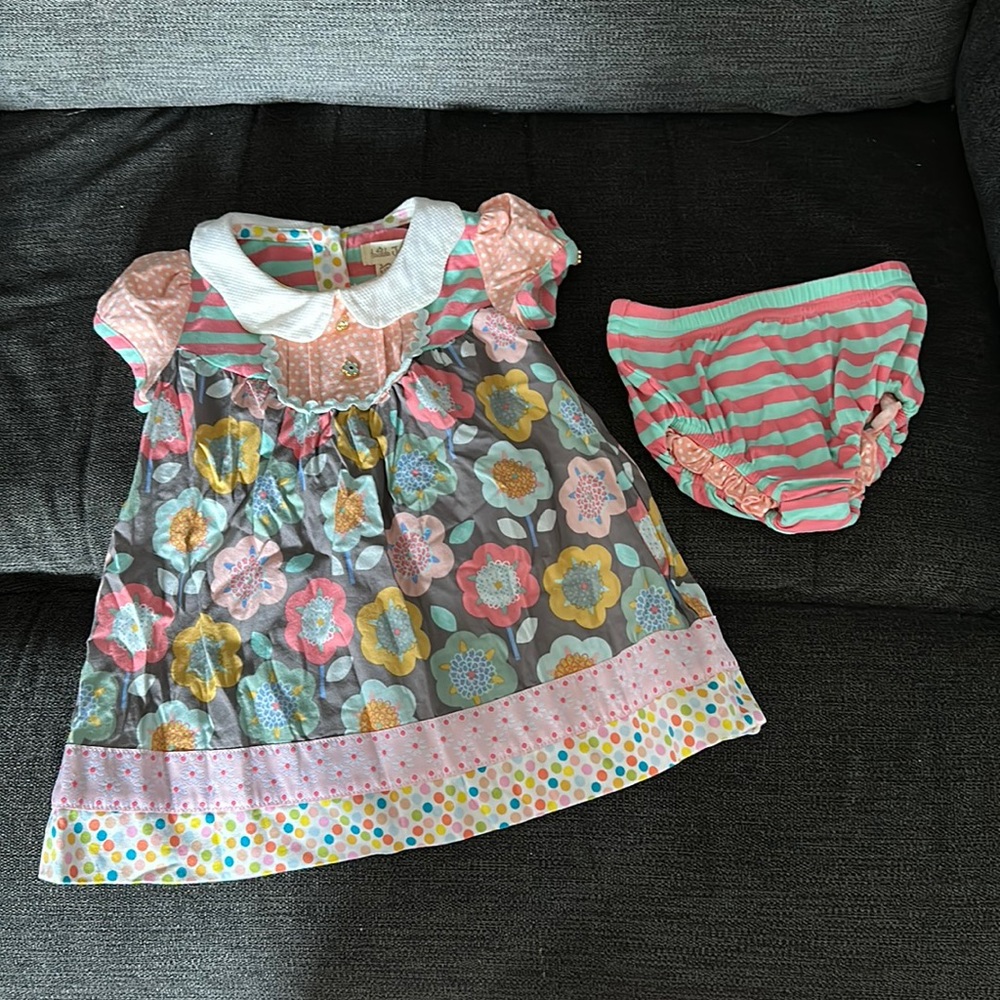 Matilda Jane Baby Dress and Bloomers Size 6-12 months